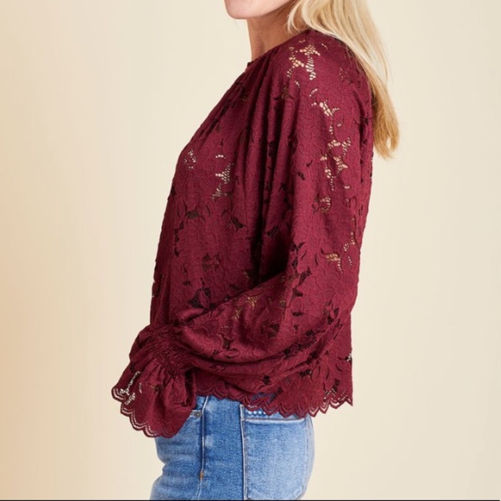 Free People long sleeve lace top - Picture 5 of 7